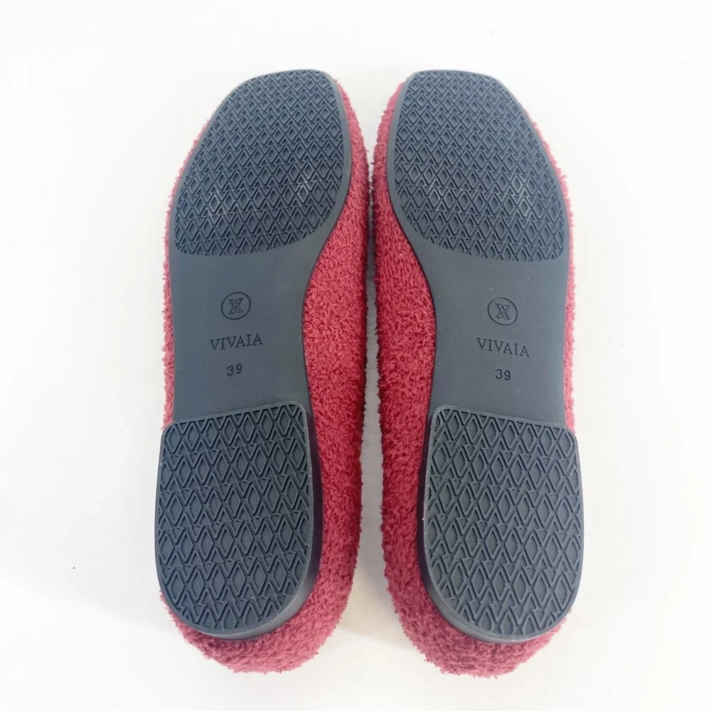 Vivaia Margot 2.0 Terry Knit Flats in Bordeaux Sz 39 - Picture 8 of 8
